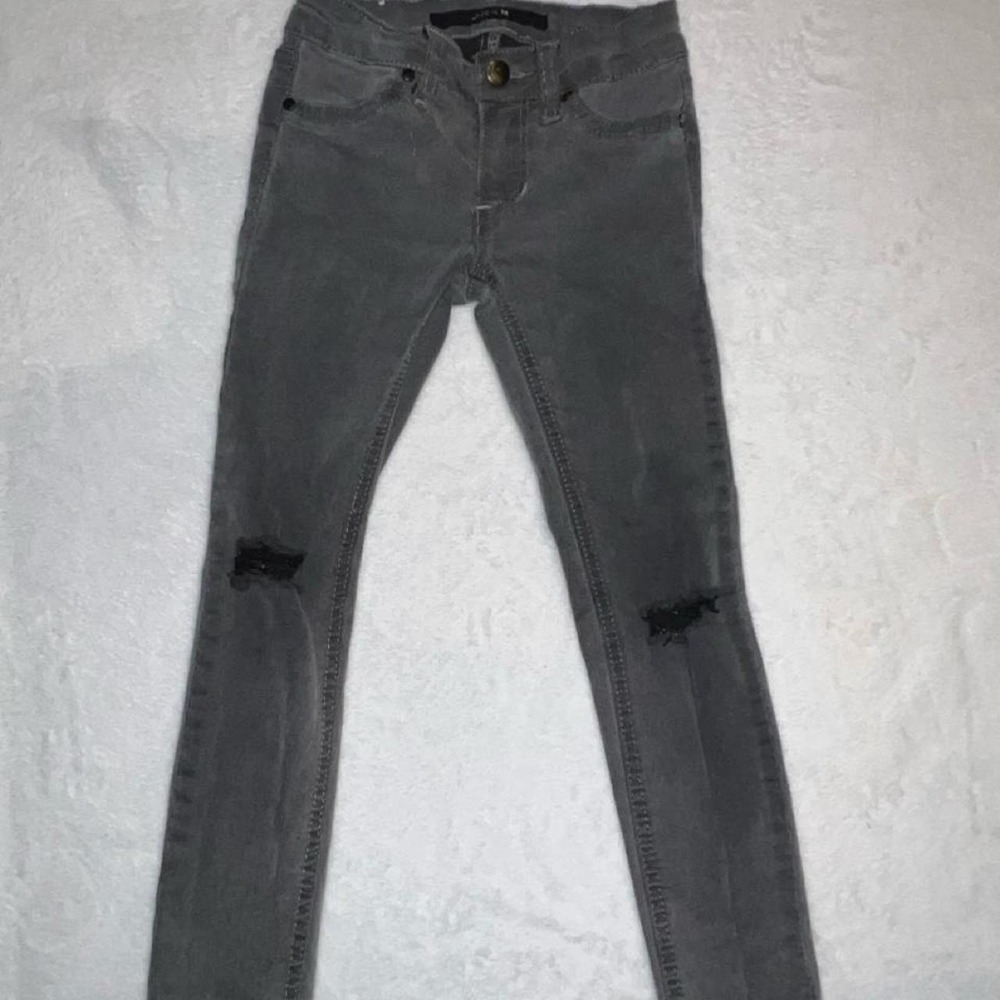 Joe's Jeans Kids Grey Distressed Skinny Jeans Ripped Knee Size 6